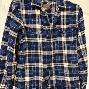 Orvis Navy and Cream Checkered heavy material size medium